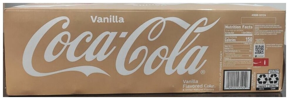 Газированный напиток Coca-Cola Vanilla (США) 0.355 л ж/б упаковка 12 штук - фотография № 7