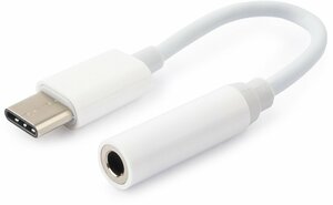 Фото Переходник/адаптер Cablexpert USB Type-C - plug to stereo mini jack 3.5 mm (CCA-UC3.5F-01)