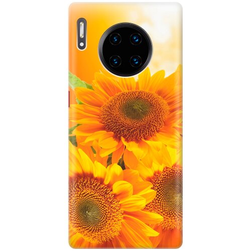 фото Re:pa накладка transparent для huawei mate 30 pro с принтом "три подсолнуха"