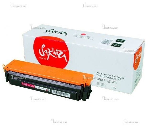 Картридж SAKURA CF403A (201A) пурпурный для HP Color LJ Pro M252n/M252dw/M277n/M277dw (1.4K) (SACF403A)