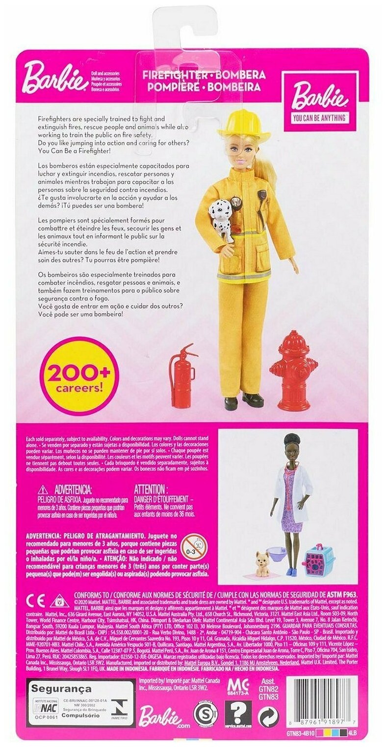 Кукла Barbie Пожарный в форме и с тематическими аксессуарами - фото №10