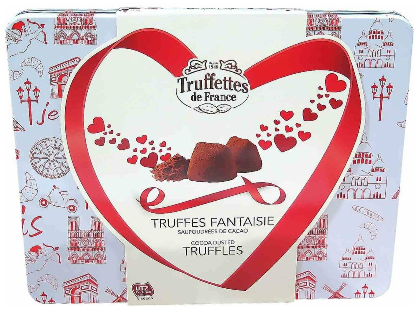 Подарочный набор Chocmod Truffettes de France St Valentine Original truffles French Шоколадные конфеты трюфели, 500 г - фотография № 1