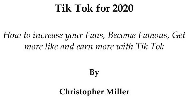 Tik Tok for 2020 (Christofer Miller) - фото №3