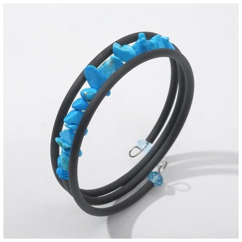 Браслет, размер 6 см, голубой кольцо formygirl бижутерный сплав золочение искусственный камень бирюза размер 16 5 голубой