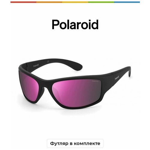 Солнцезащитные очки Polaroid, черный солнцезащитные очки женские maxmara overlap blk blue 200540d5148ku