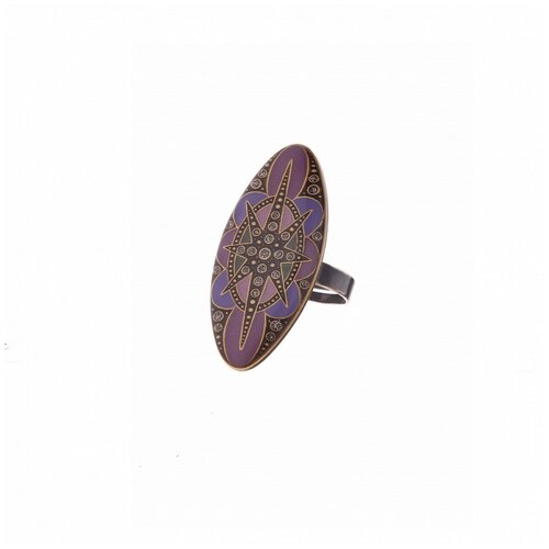 Кольцо Clara Bijoux, латунь, бронза, фиолетовый