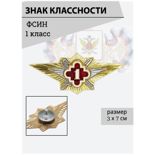 знак нагрудный классность офицерского состава фсин 1 Фсин 1 класс классность