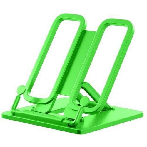 Подставка для книг ErichKrause Base, Neon Solid, пластик, зеленая подставка пластиковая erichkrause base neon solid зеленый