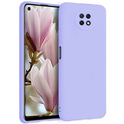 Накладка силиконовая Silicone Cover для Xiaomi Redmi Note 9T сиреневая чехол накладка transparent 3d для xiaomi redmi note 9t с принтом not sure