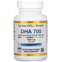 Капсулы California Gold Nutrition DHA 700 Fish Oil, 80 г, 1000 мг, 30 шт.