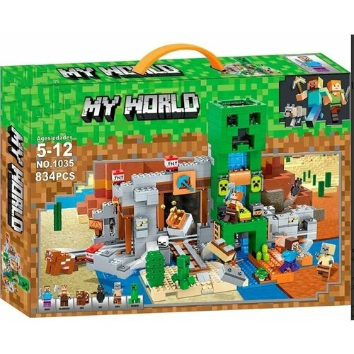 конструктор my world minecaft лесная деревня 734 Конструктор My World Minecaft Шахта Крипера, 1035