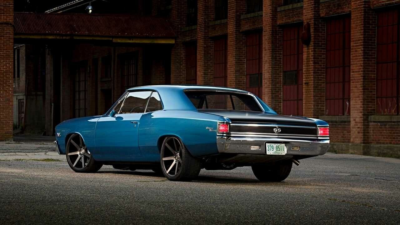 Картина на холсте 60x110 Альянс Лес "Chevrolet chevelle" на подрамнике / интерьер/ декор