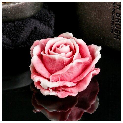 Фигурное мыло Роза красная с белым, 67гр мыло фигурное цветок роза