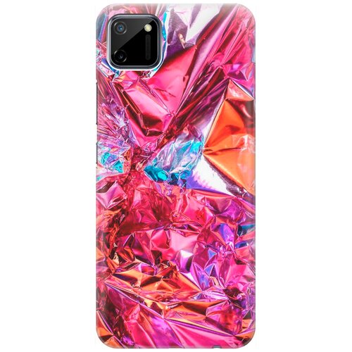 фото Re:pa накладка transparent для realme c11 с принтом "розовая фольга"