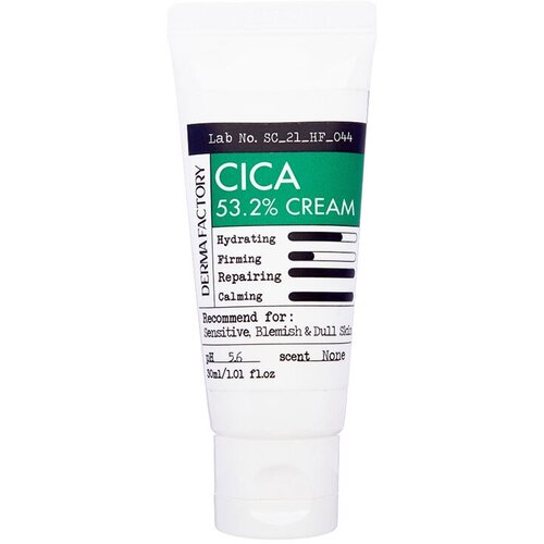 Derma Factory Крем для лица увлажняющий с экстрактом центеллы - Cica 53.2% cream, 30мл