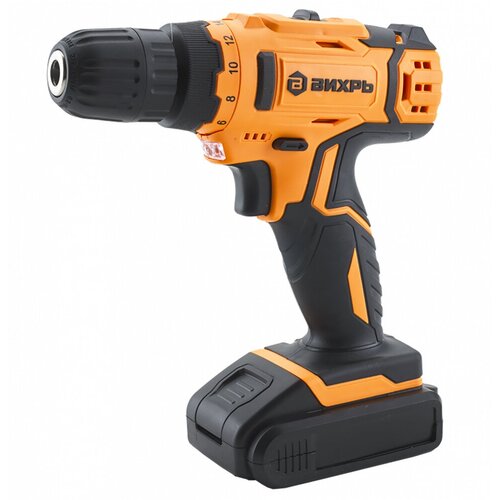 Дрель-шуруповерт аккумуляторная Вихрь ДА-18Л-2КА 18 В 2 x 15 Ач Li-Ion ЗУ 5693₽