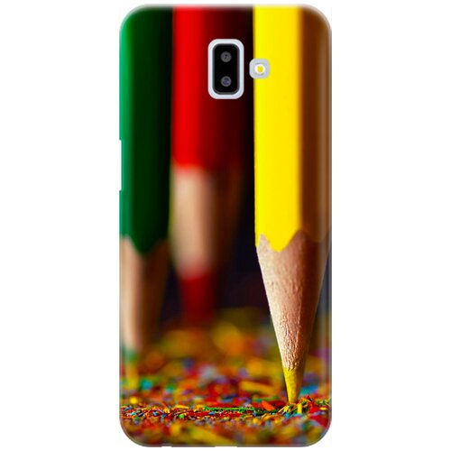 фото Ультратонкий силиконовый чехол-накладка для samsung galaxy j6+ 2018 с принтом "желтый карандаш" gosso