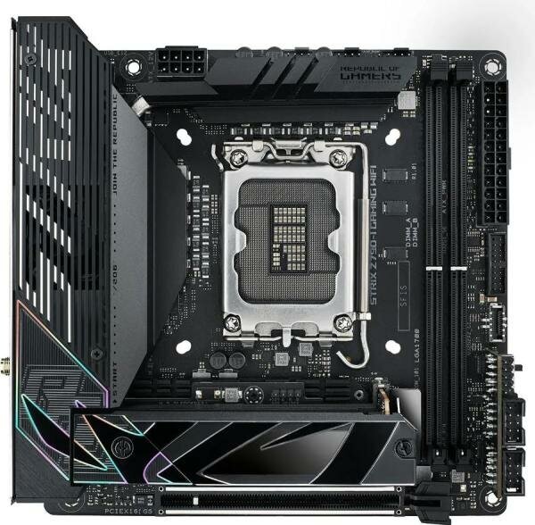 Материнская плата ASUS ROG STRIX Z790-I GAMING WIFI Socket 1700 Z790 2xDDR5 1xPCI-E 16x 2xSATA III mini-ITX Retail