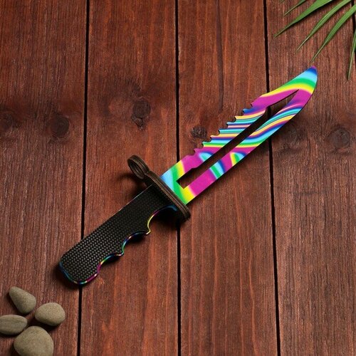 FlashMe Сувенир деревянный «Штык нож», радужное лезвие