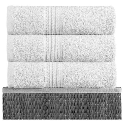 фото Белое 50х90 полотенца махровое 1 шт bayramaly