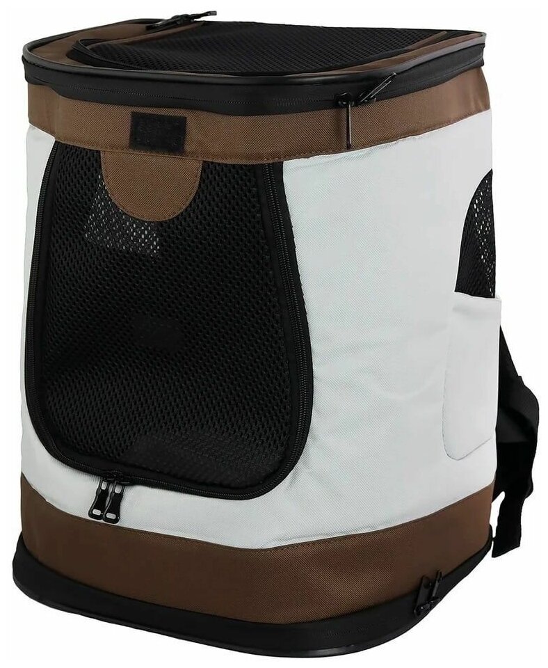 Рюкзак-переноска для животных Фокси коричневый 32*30*43см