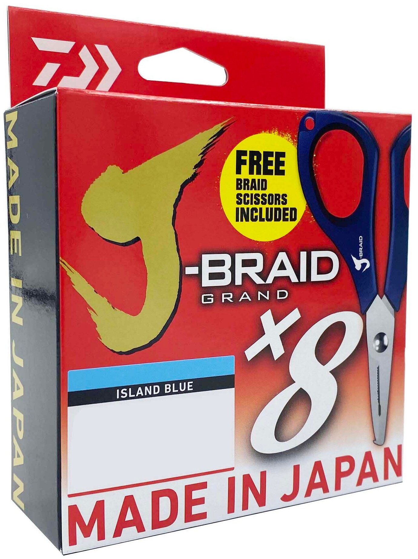Плетеный шнур DAIWA J-Braid Grand X8E-W/SC, 135 м, 12.5 кг, island blue, 1 шт.
