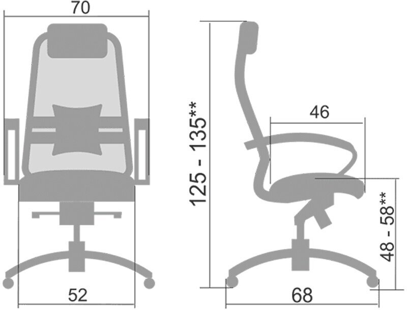 Кресло руководителя Метта Samurai SL-1, 03/SL-1, 04, сетка, кожа черная, механизм качания z302688897 - фотография № 6