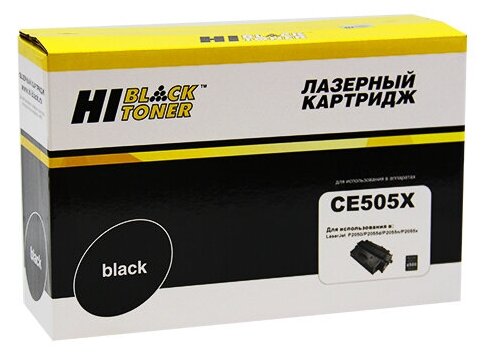 Картридж Hi-Black HB-CE505X, черный, 6500 страниц, совместимый для LaserJet P2055 / P2055d / P2055dn / P2055d Refurbished Printer