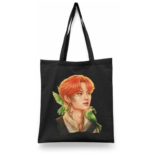 фото Сумка-шоппер унисекс каждому своё "stray kids/k-pop" черная