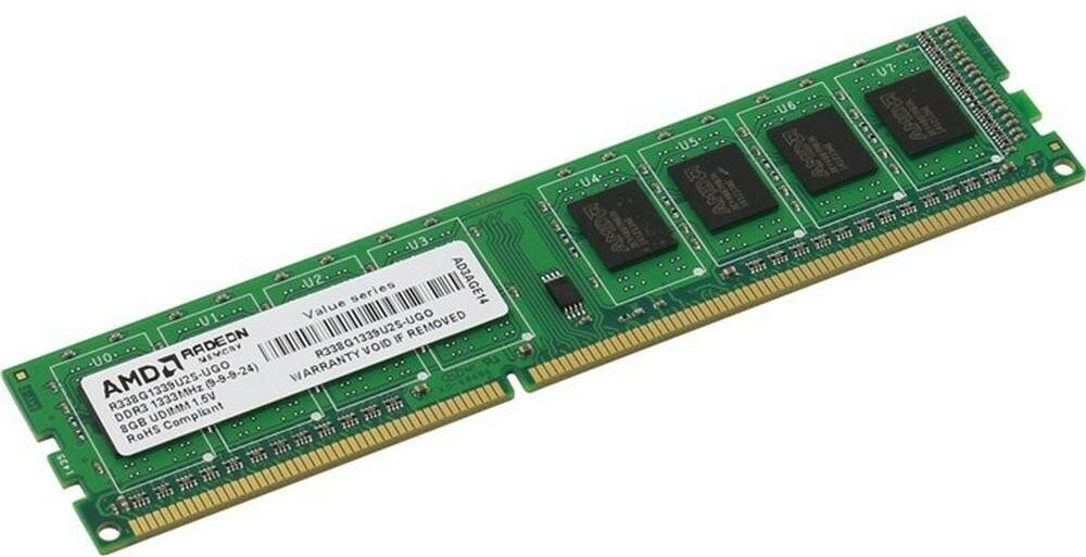 Оперативная память Amd DDR3 8Gb 1333MHz pc-10660 (R338G1339U2S-UO) оем