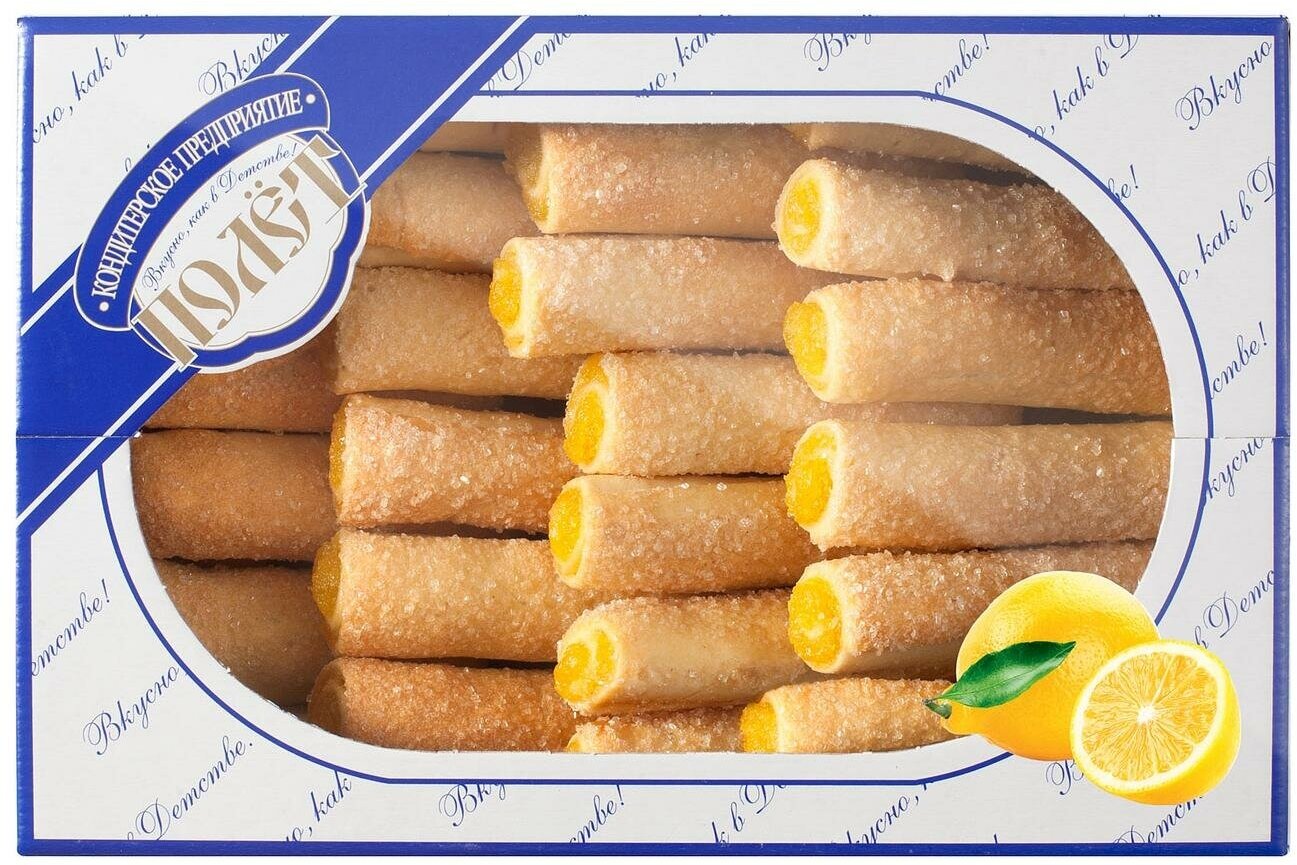 Упаковка 6 штук Печенье Полёт Слоеный десерт "Лимоньерки" с Лимоном 500г