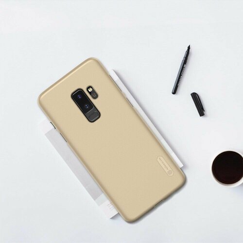 противоударный чехол для samsung galaxy s9 case glass белый с красным Чехол-накладка Nillkin Air case для Samsung Galaxy S9+, золотой