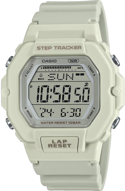 Наручные часы CASIO Collection LWS-2200H-8A, белый, бежевый