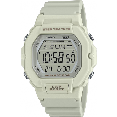 фото Наручные часы casio casio lws-2200h-8a, белый, бежевый