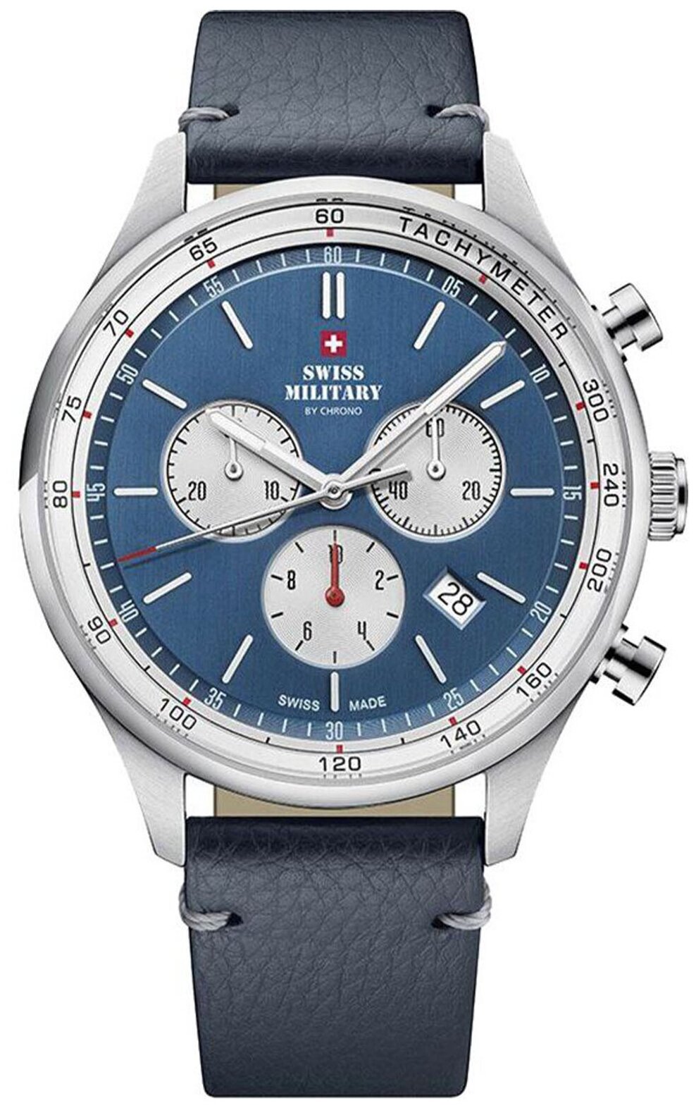 Мужские швейцарские наручные часы с тахиметром Swiss Military by Chrono Classic SM34081.08 с гарантией 