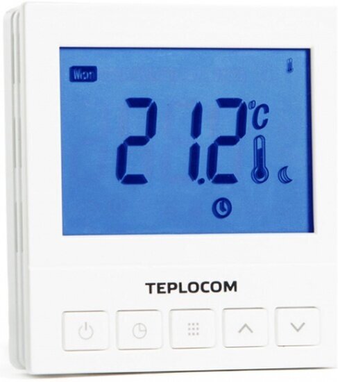Термостат комнатный Бастион Teplocom TS-Prog-220/3A, проводной, прогр, реле 250В, 3А