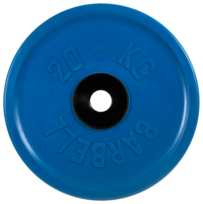 Диск олимпийский d 51 мм цветной 20,0 кг (синий) MB-PltCE-20