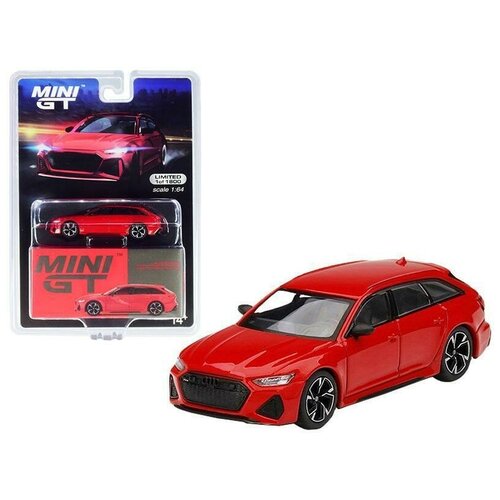 Модель коллекционная Mini GT 1:64 AUDI RS 6 AVANT Tango Red