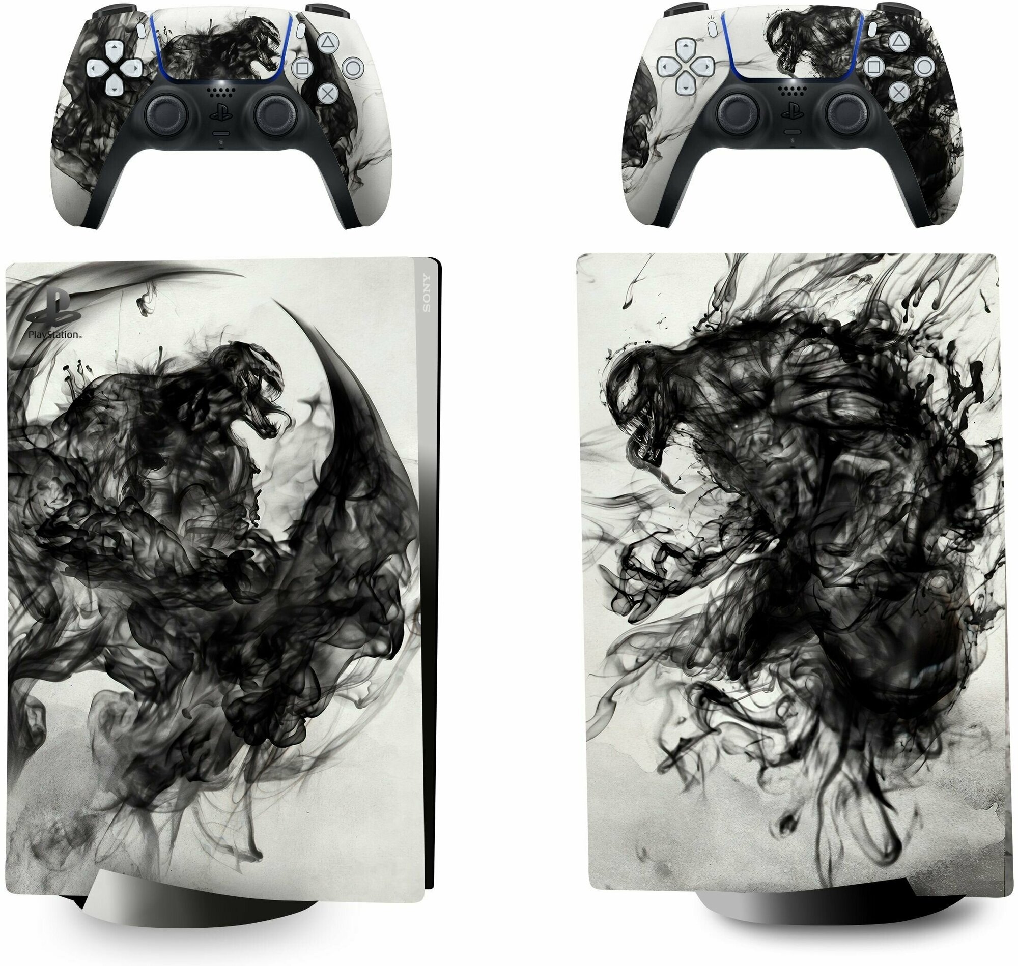 Защитная плёнка Набор наклеек Venom на игровую консоль Sony PlayStation 5 Digital Edition