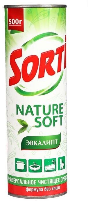 Чистящее средство Sorti "Эвкалипт", порошок, универсальный, 500 г