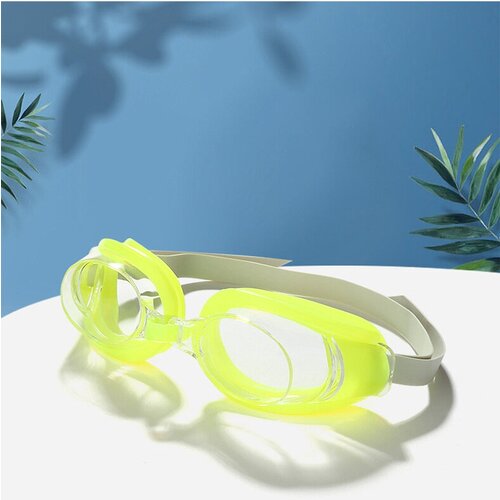 Очки для плавания с затычкой для ушей и зажимом для носа комплект из трех предметов (Зеленые)