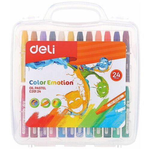 Мелки масляной пастели Deli Color Emotion EC20124, шестигранные, 24 цвета