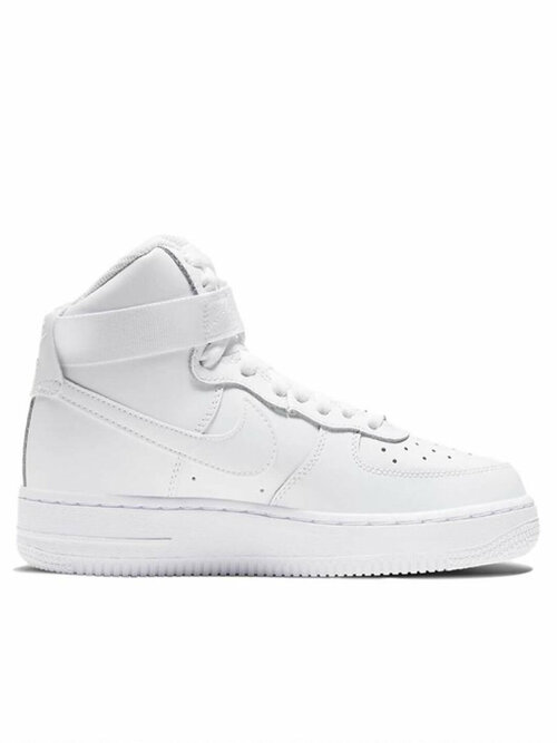 Кроссовки NIKE Air Force 1, демисезонные, натуральная кожа, размер 38,5 EU, белый