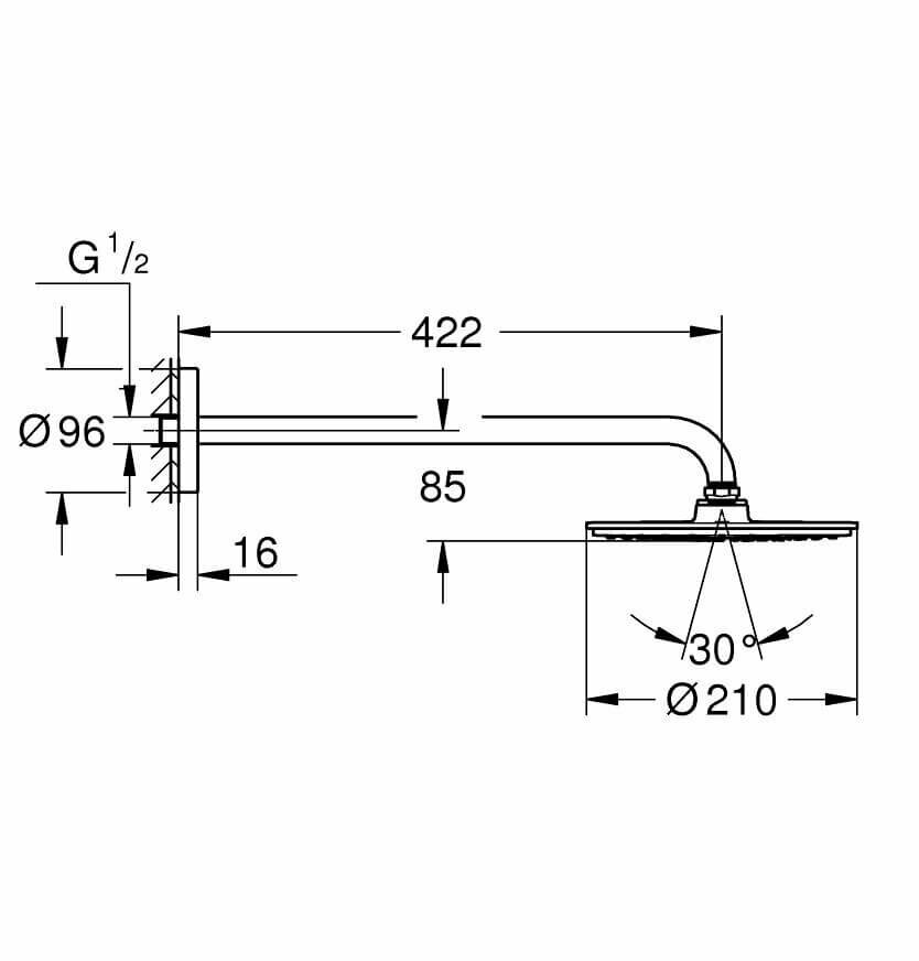 Верхний душ Grohe - фото №7