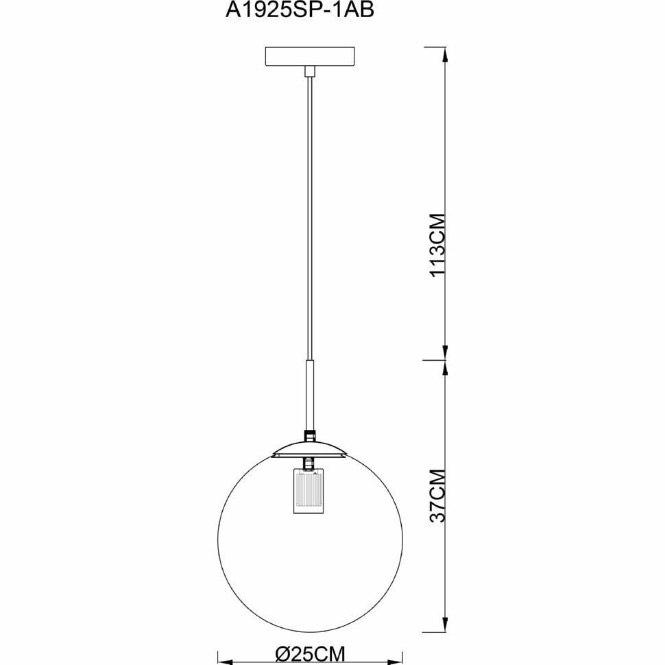 Потолочный светильник Arte Lamp Volare A1925SP-1AB, E27, 60 Вт, кол-во ламп: 1 шт., цвет: бронза - фотография № 18