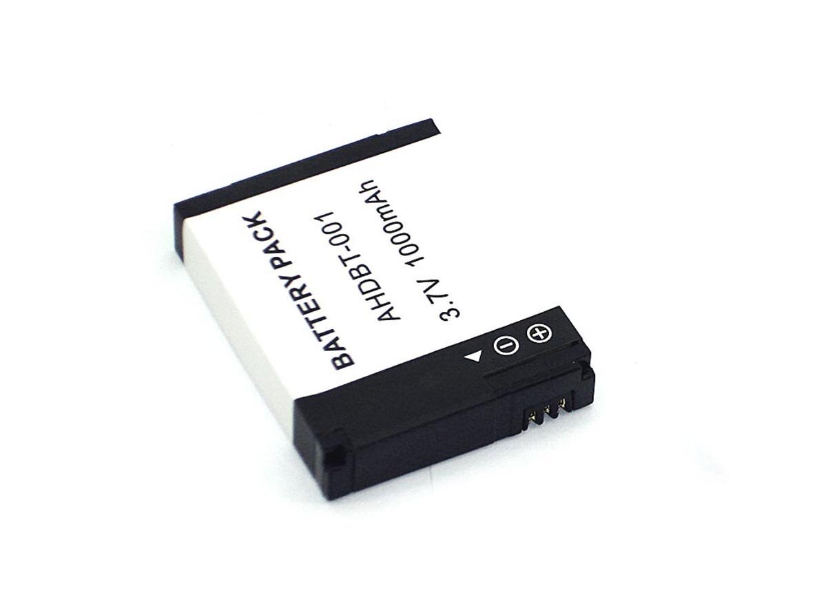 Аккумуляторная батарея для видеокамеры GoPro HD HERO, HERO2 (AHDBT-001) 3.7V 1000mAh Li-ion