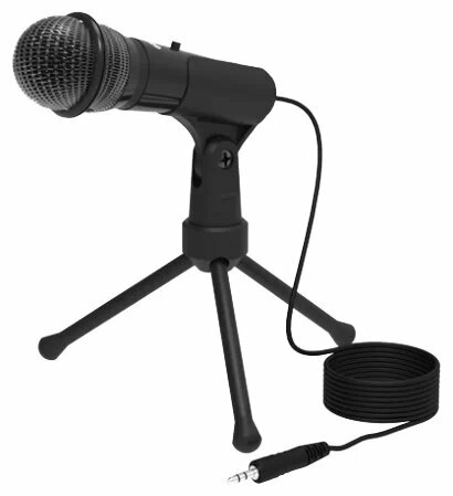 Микрофон проводной Ritmix RDM-120, разъем: mini jack 3.5 mm, черный