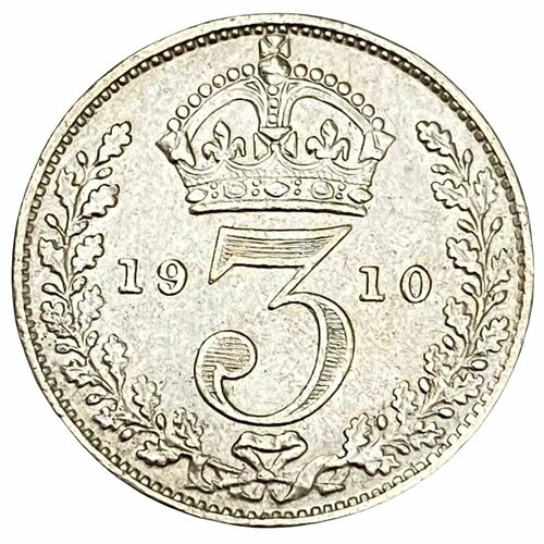 Великобритания 3 пенса 1910 г. великобритания 3 пенса 1928 г