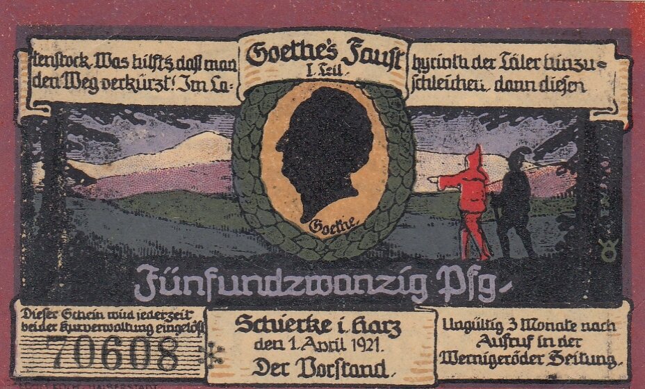 Германия (Веймарская Республика) Ширке 25 пфеннигов 1921 г. (Вид 2) (№2) (2)