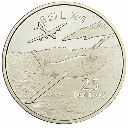 Соломоновы острова 25 долларов 2003 г. (Самолёты - Bell X-1) (Proof) монета 25 долларов 2003 история авиации curtiss jenny соломоновы острова